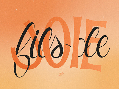 Fils de Joie black font design french gradient hand lettering handmade type lettering orange stromae