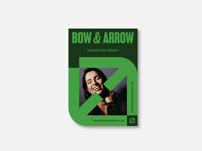 Bow & Arrow arrow attorney bow branding design geometric green icon law law firm lawyer logo minimal square symbol target