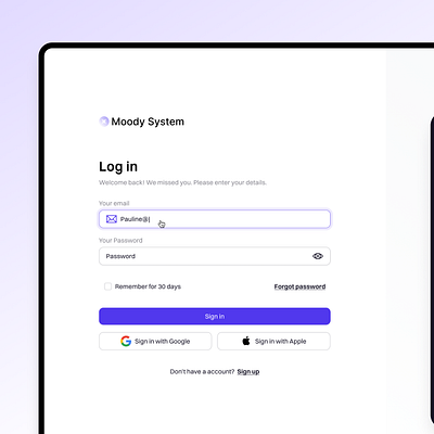 Day 34 Log in The design system is dropping soon. design minimal ui web