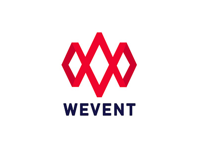 Logo design WEVENT branding crative diamond event logo