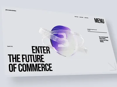 Brandverse Website Redesign Video 3d animation branding design logo motion graphics parallax showcase typography ui ux website