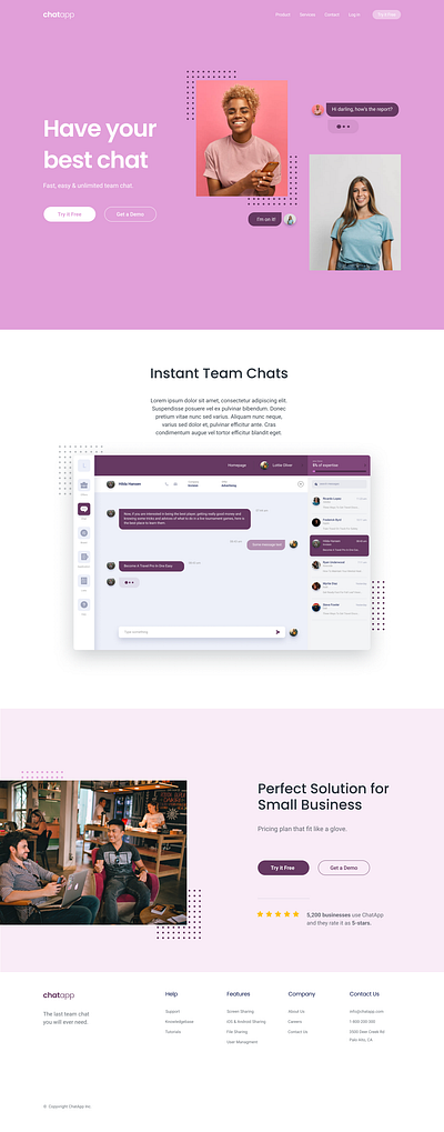 Chatapp mockup app chatapp design typography webdesign website