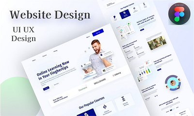 Online Education website template figma figma design landing page online business online education ui design ui ux ui ux design web design website website design website template