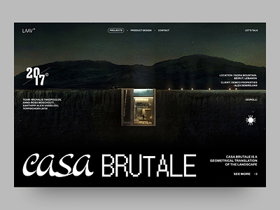 Casa Brutale - LAAV Architecture architects architecture design graphic design header landing page ui web design