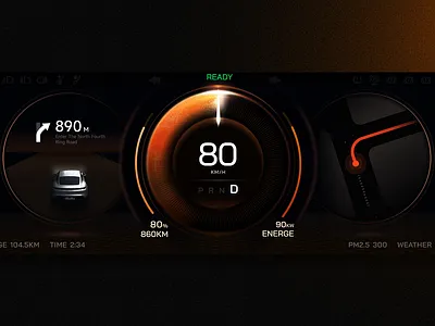 Dashboard UI automotive design automotive dashboard design hmi light technology ui ux vehicle