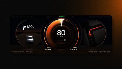 Dashboard UI automotive design automotive dashboard design hmi light technology ui ux vehicle