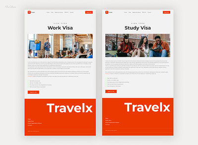 Visa travel agency website blog design travel agency ui website