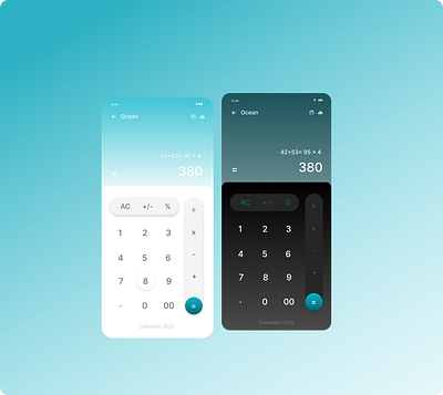 Calculator app Day/Night #DailyUI 3d animation graphic design ui