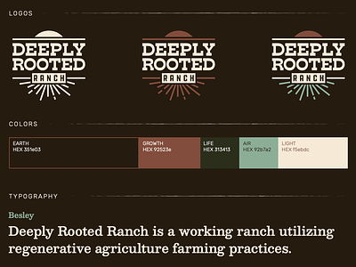 Deeply Rooted Ranch branding agriculture branding colorpalette farming logodesign typography