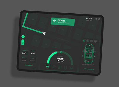 Daily UI, Day 034: Car Interface 100daysofdesign app branding car car design car interface daily daily ui dailyui design graphic design illustration interface logo ui ux vector