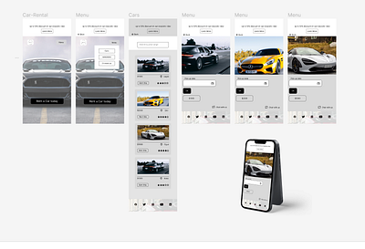 Car Rentals design figma ui