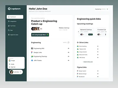 Employee Dashboard Concept design dribbble productdesign saas ui ux webdesign