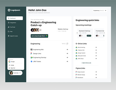 Employee Dashboard Concept design dribbble productdesign saas ui ux webdesign