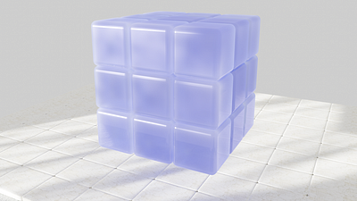 Ice cubic rubik 3d blender