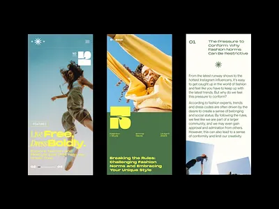 Fashion online magazine - Art direction concept pt.2 app art direction article blog branding design editorial fashion magazine typography ui web