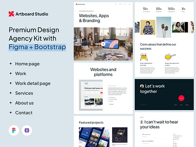 Artboard Studio - Premium Design Agency Template with Figma ux