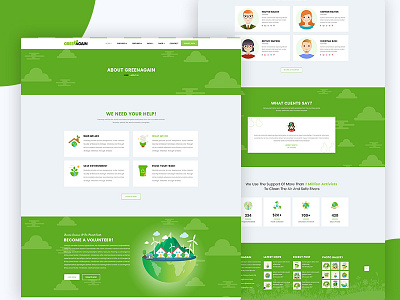 03 GreenAgain-Environmental Ecology Psd Template graphic design