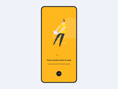 Oboarding animation animated illustrations animation app black illustrations mobile mobile app motion design motion graphics onboarding ui ui design ux ux design walkthrough yellow