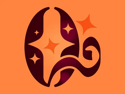 36 Days of type Q adobe illustrator charm design gradient graphic design illustration illustrator lettering magic mask noise orange purple sparkles spell stars type typography vector witch