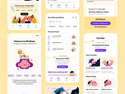 MindEase App - Online Therapy App amwell app betterhelp betterlyf brightside cerebral counsellor heart it out hopequre mansatha mobile online counselling online therapy psychiatrist talkspace therapist thriveworks ui ux yourdost