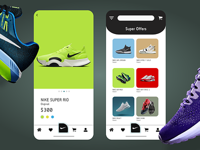 Nike Store animation app barbera branding design graphic design illustration logo nike store ui vector