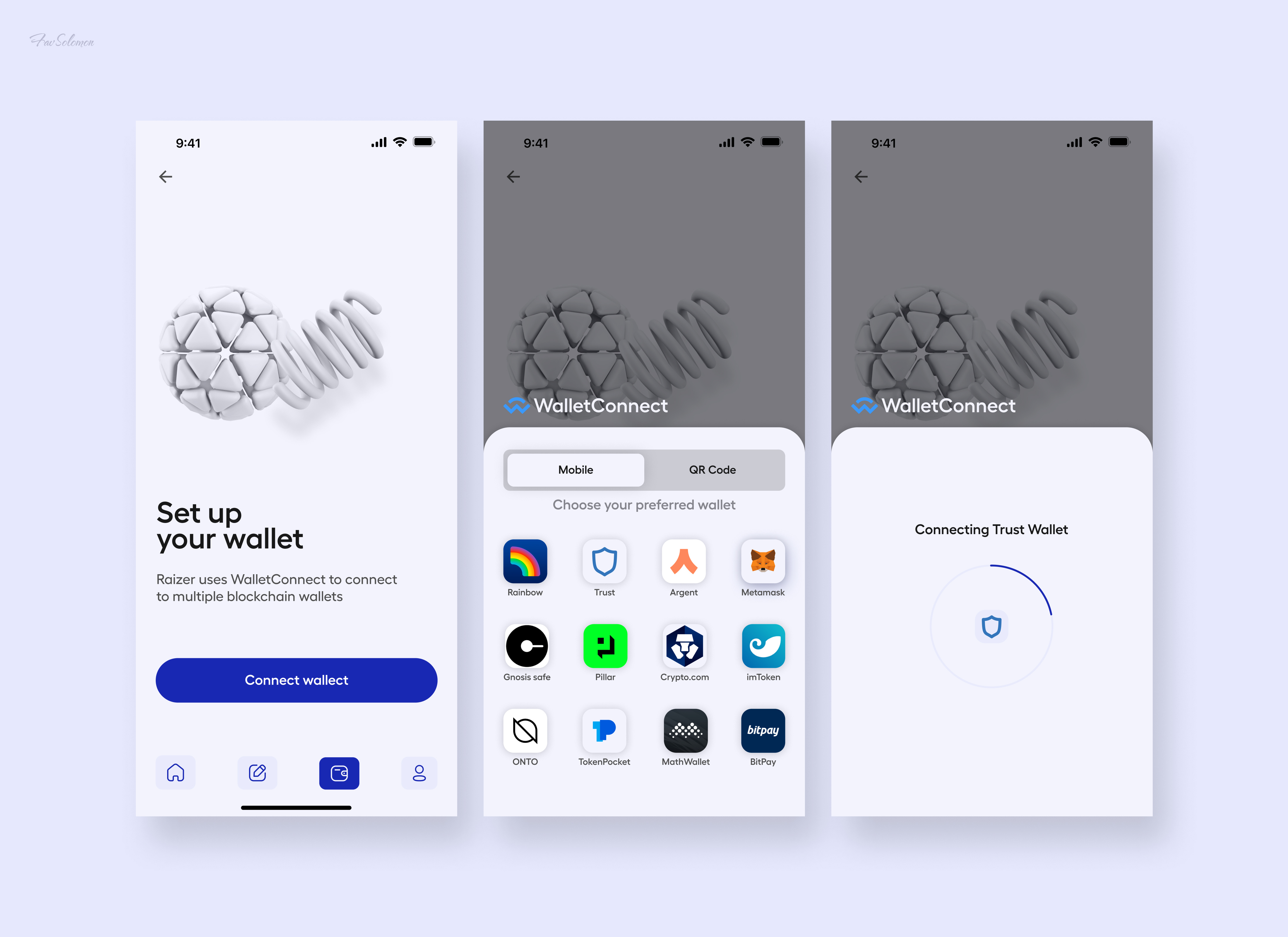 Connect/setup Cryptocurrency wallet - blockchain wallet by Fav Solomon  (Agozie) on Dribbble
