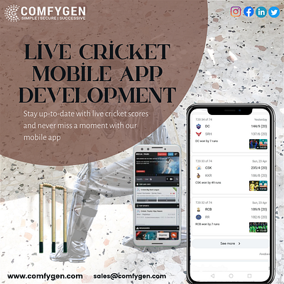 Live Cricket Mobile App Development cricket fast line app cricket score app development