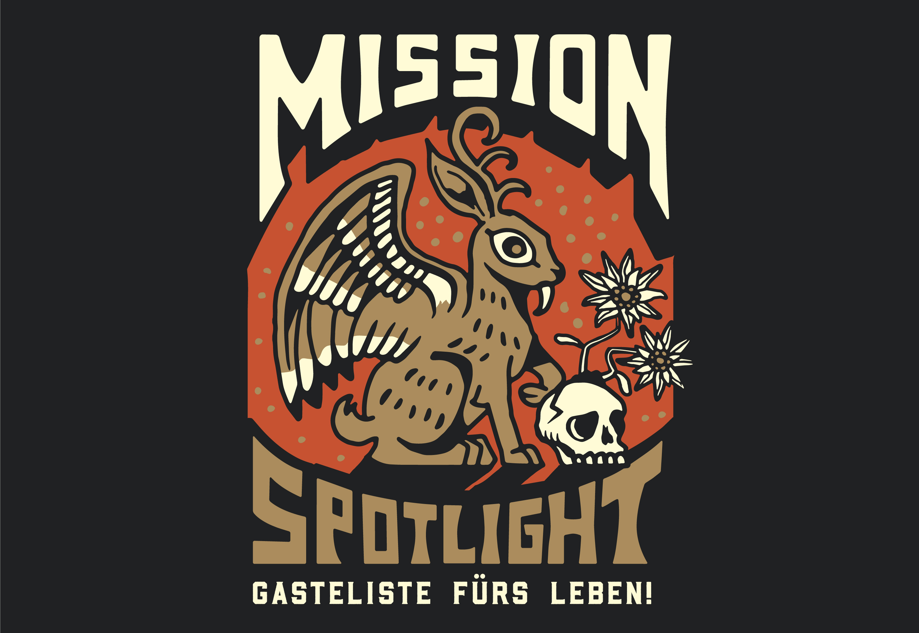 Mission Spotlight Tee Design bandtee customtypography design graphic illustration vector