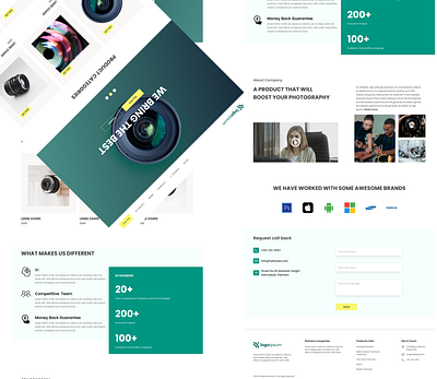 Lense Product Landing Page branding design figma illustration ui web design