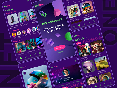 NFT Marketplace | Mobile App Design Concept app design ui ux