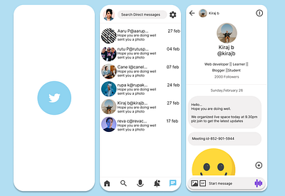 Direct Messaging app design figma mobileui ui