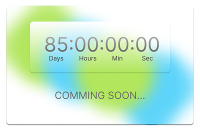 Countdown Timer design figma landing page ui