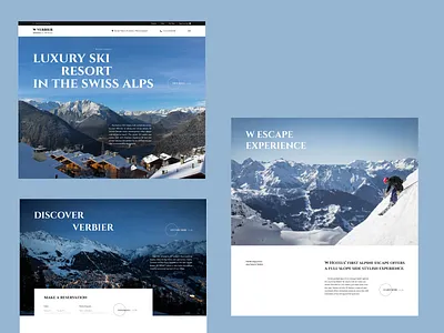 W Verbier hoter website concept design e commerce hotel main page redesign ui ux webdesign website