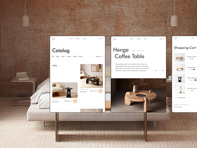 Furniture online store tablet cataloog concept design e commerce furniture store online store tablet ui user interface ux webdesign