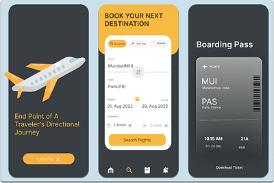 Boarding Pass app bordingpass branding design figma mobileui ui