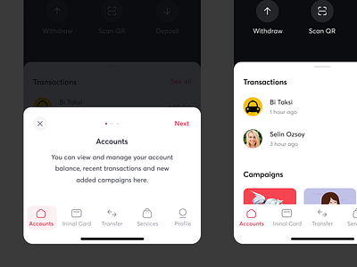 Ininal – Bottom bar bank bottom bar bottom sheet ininal slide swipe ui ui tips wallet