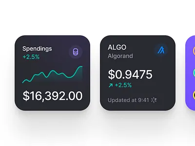 iOS Widget blockchain chart coin design eth interface ios money price ui ui ux widget