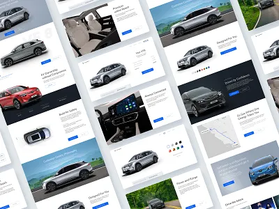 Electric SUVs Brand website automotive car clean electric electric car innovative minimal modern suv vehicle web design