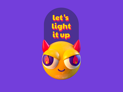 let's light it up 3d animation character graphic design motion graphics