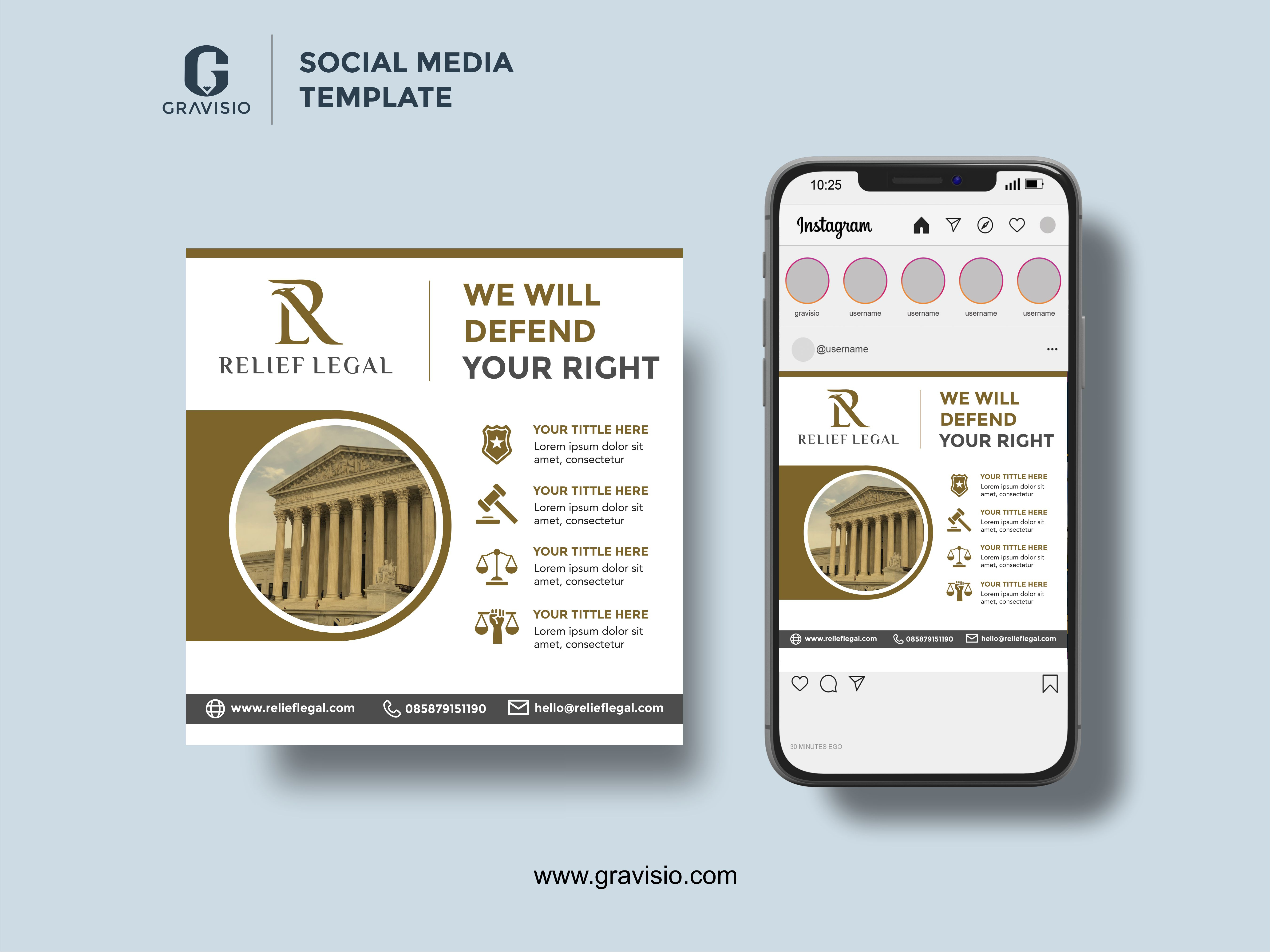 Social Media Ads Template For Relief Legal abdul rohman ads banner brand agency brand design brand identity branding design facebook gravisio illustration instagram logo logo design marketing media post promotion social template templates