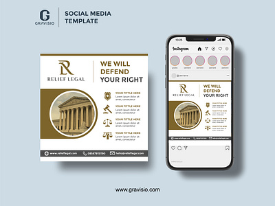 Social Media Ads Template For Relief Legal abdul rohman ads banner brand agency brand design brand identity branding design facebook gravisio illustration instagram logo logo design marketing media post promotion social template templates