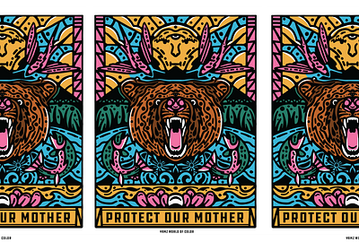 Protect Our Mother Poster animal illustration climate change colorado artist conservation earth day illustration art ipad illustration poster design procreate