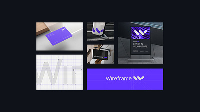 Wireframe™ Brand Identity brand identity branding corporate design designer graphic design graphic designer investing investment logo stationary wireframe