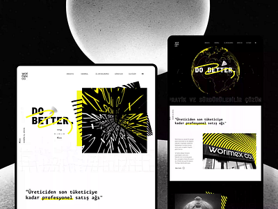 Worimex - Website design futuristic graphic design modern monochrome ui web web design website