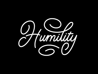 Humility flourish h handlettered humble humility illustration monoline script swash swirl typography