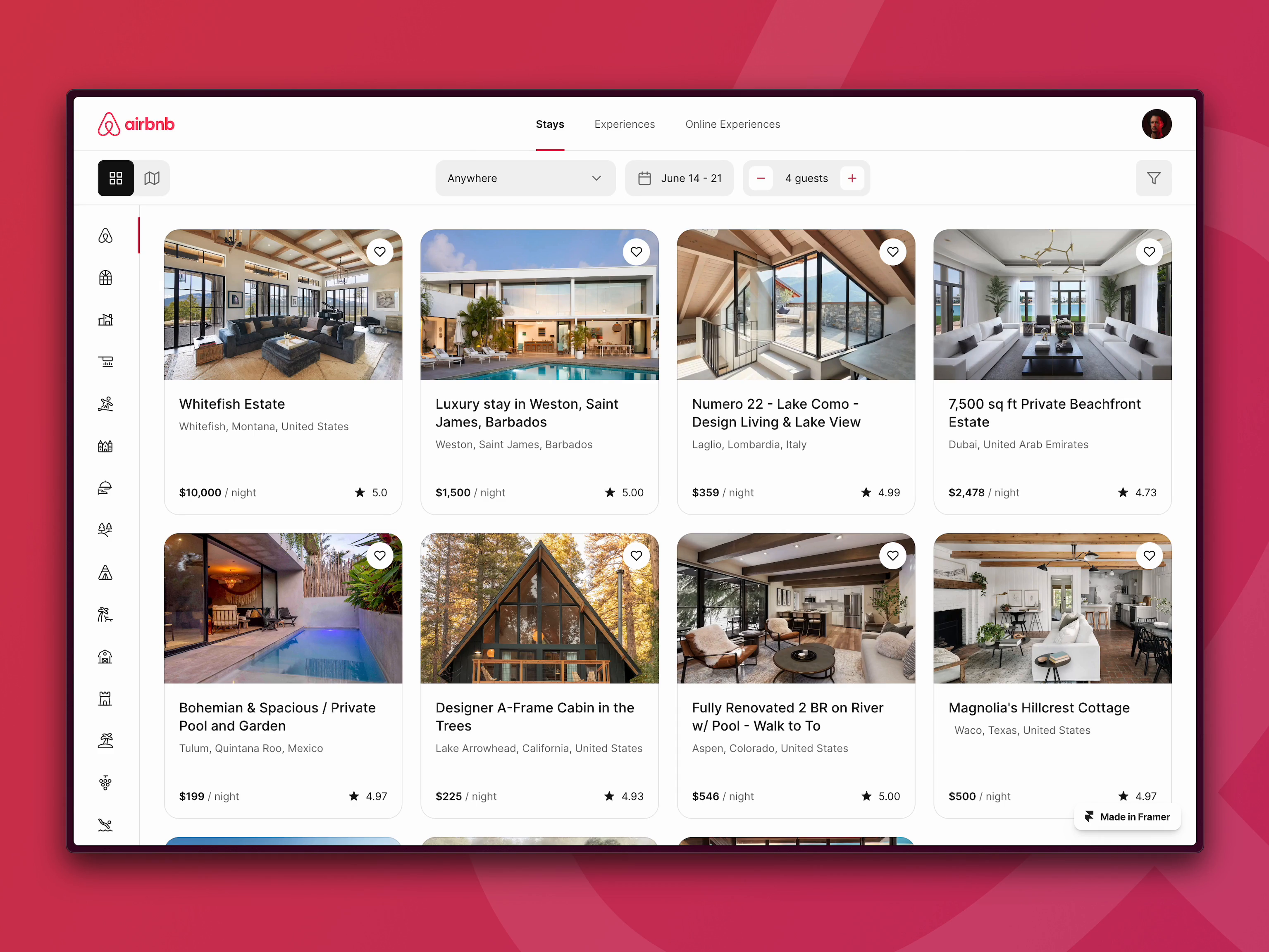 Airbnb Concept Built In Framer By Kevin Bhagat For Heyo On Dribbble