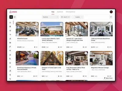 Airbnb Concept Built in Framer app design framer ui ux web