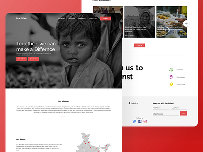 Landing page - NGO website design ui uiux website design