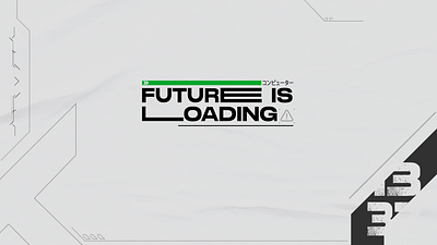Future is loading wallpaper cyberpunk design future futuristic graphic design stretched text typography