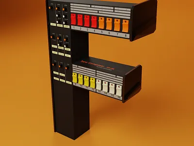 F for 36 days of type 36days f 36daysoftype 3d 808 blender korg synthesizer typography